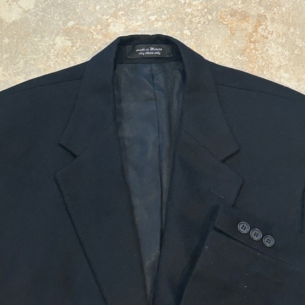 Pronto Uomo Blazer Mens 42R Black 2 Button Cashmere Sport‎ Coat Jacket Preppy